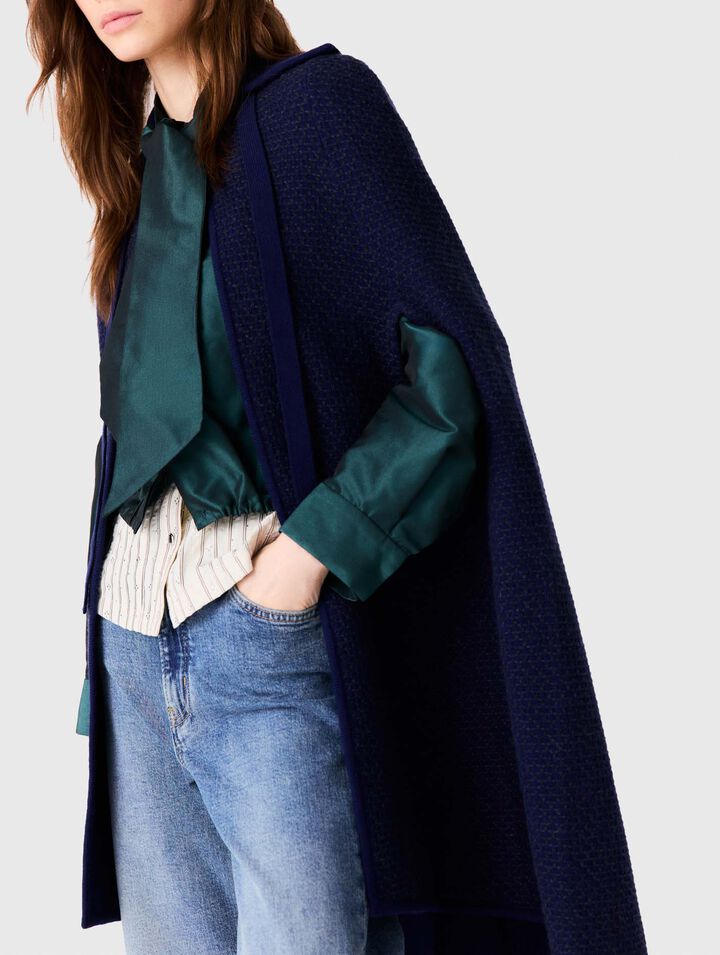 Longline cape cardigan