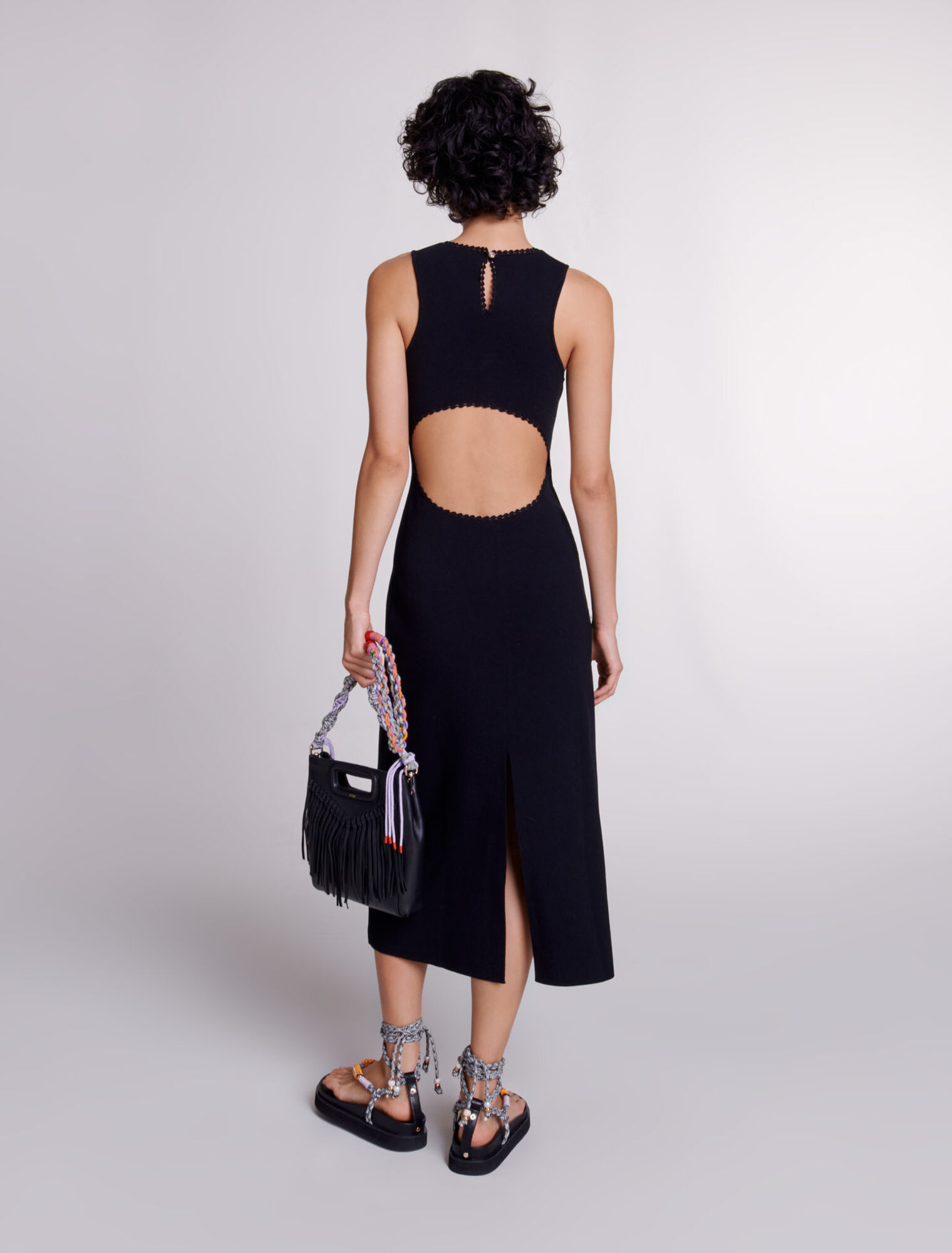 Cutaway knit maxi dress