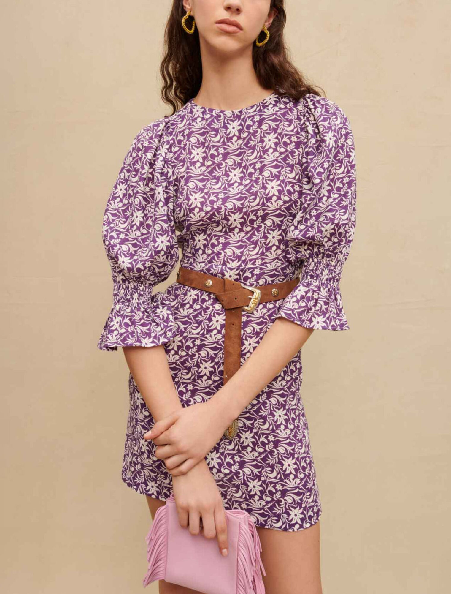 Floral print short dress