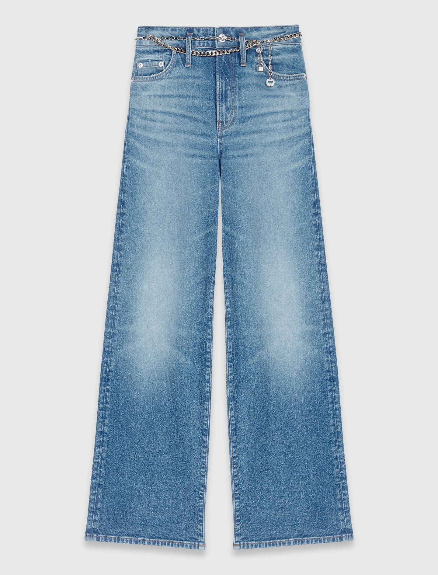 Jeans with chain-link belt 9