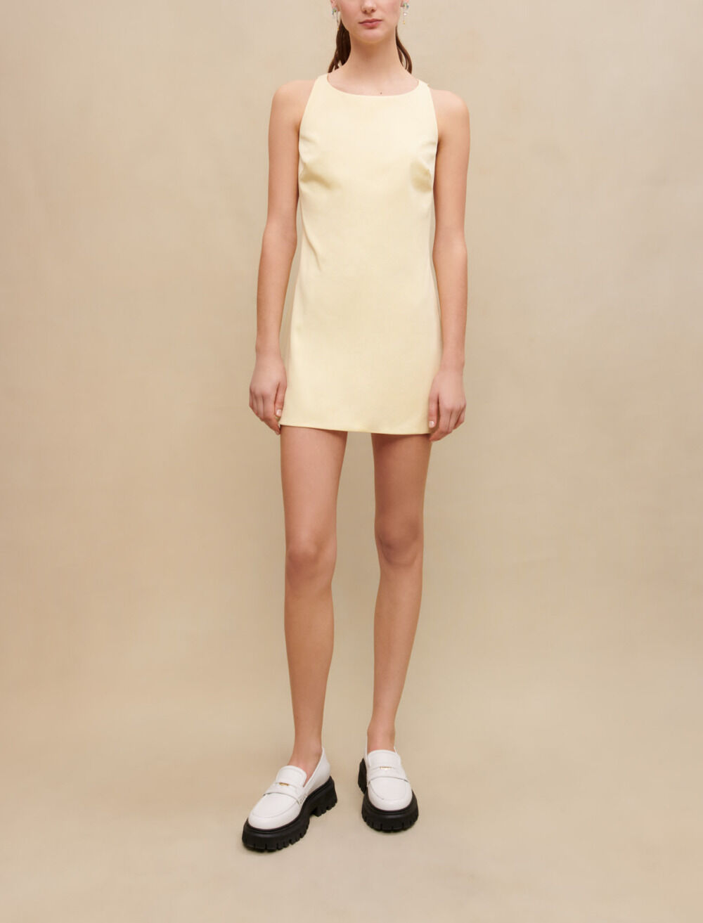 Maje cream dress discount