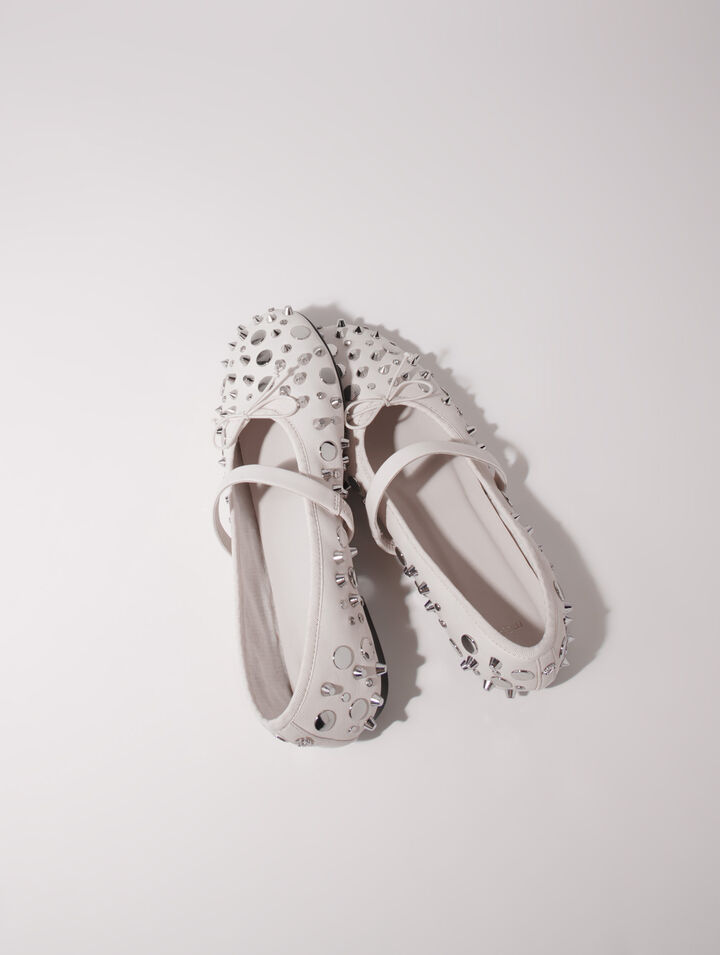 Studded ballet flats