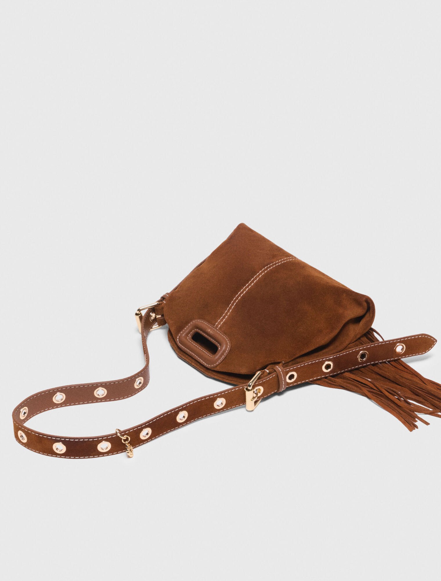 Topstitched suede Miss M Mini bag