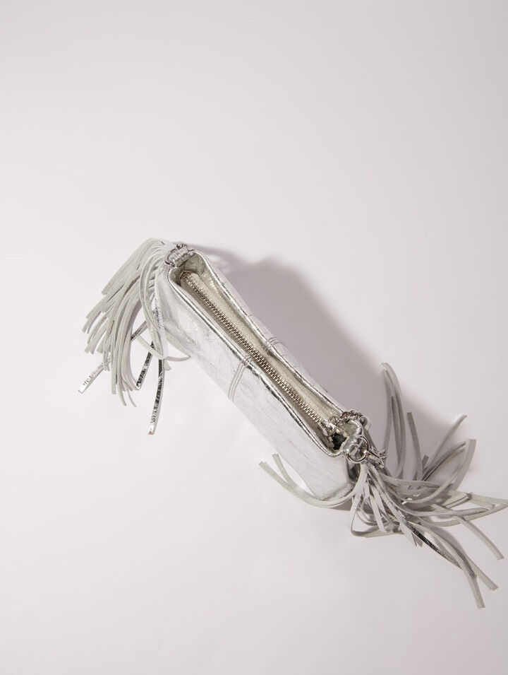 Miss M leather clutch bag