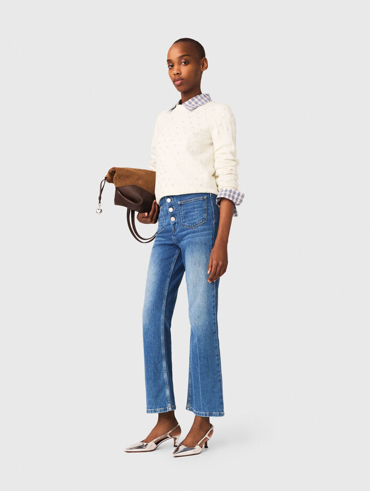 Denim jeans with pockets