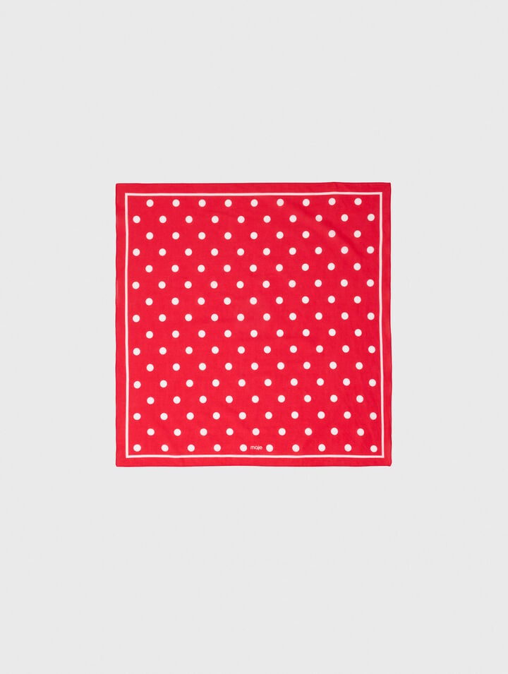 Polka dot cotton bandana