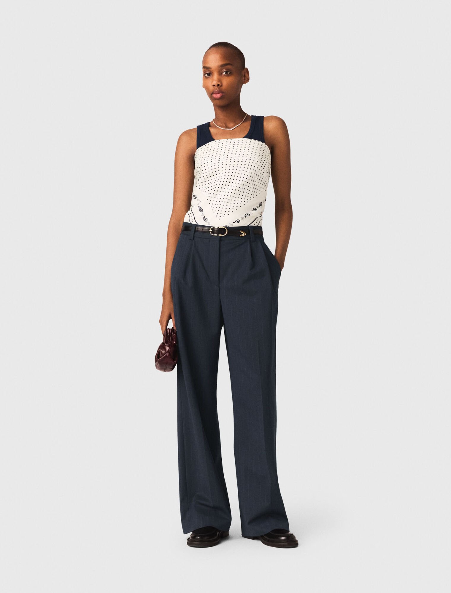 Striped suit trousers