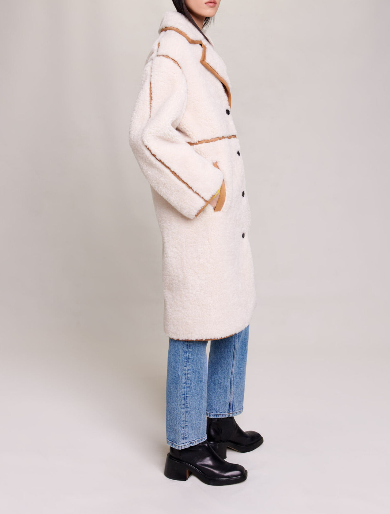 Long patchwork coat