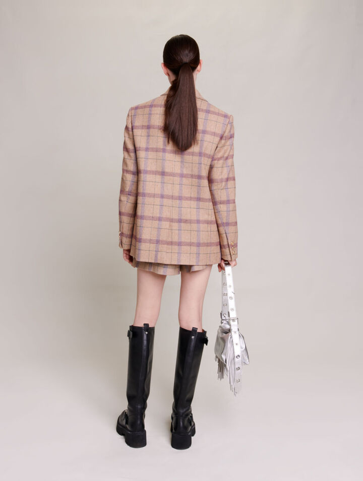 Checked suit jacket