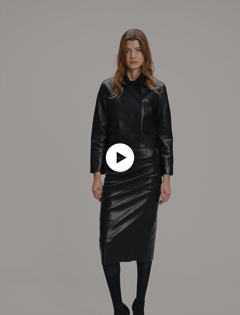 ジャケット・アウター rosemuse Fake leather outer black fake leather outer – BUNNY APARTMENT