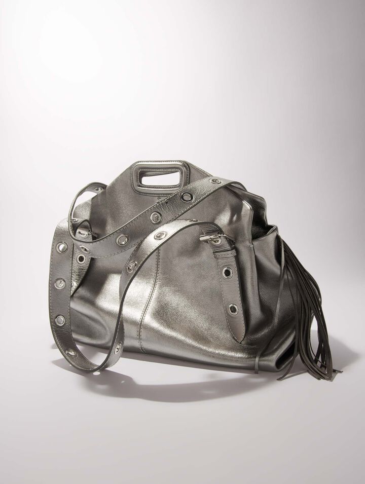 Metallic leather Miss M XL bag