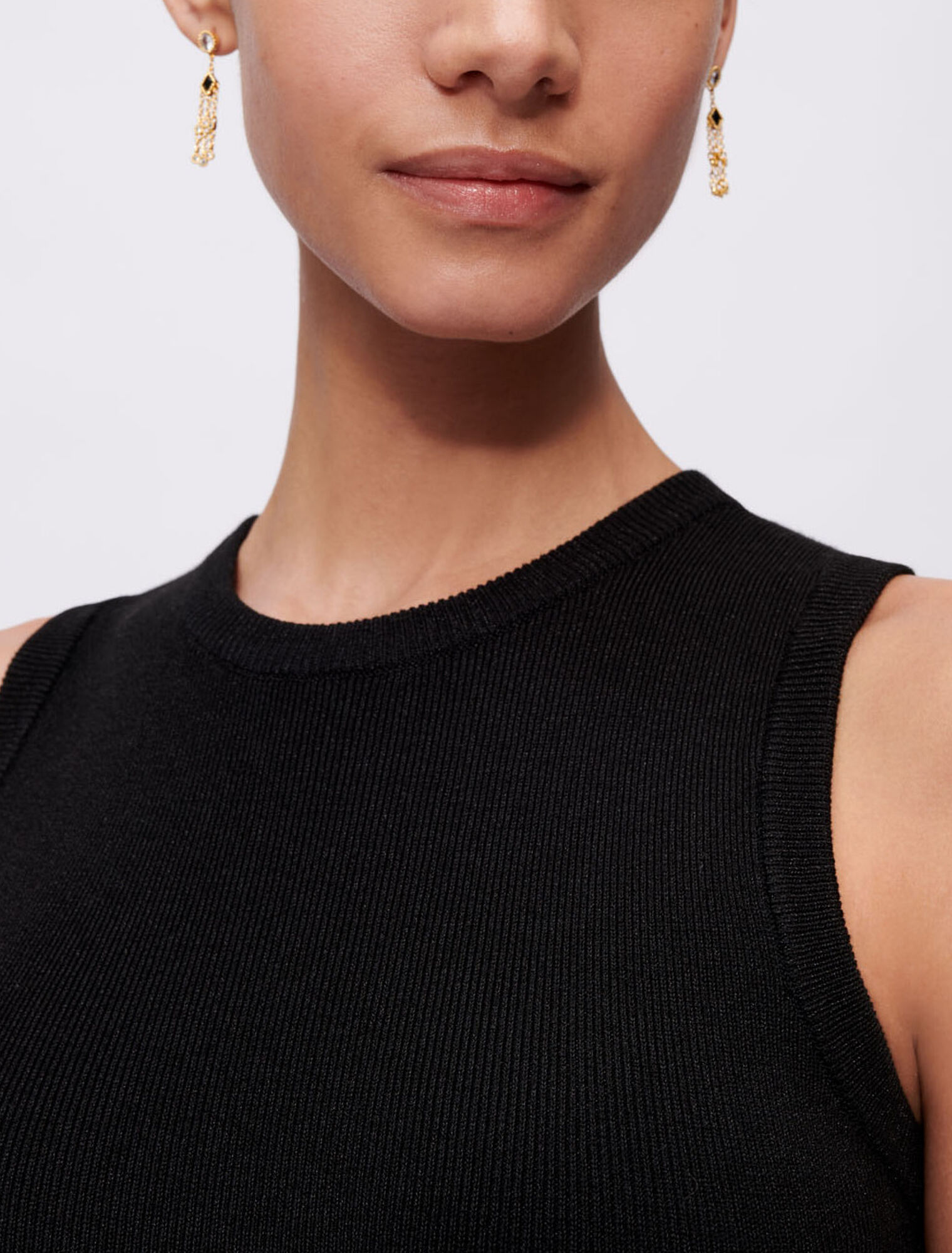 Open-waist mesh dress