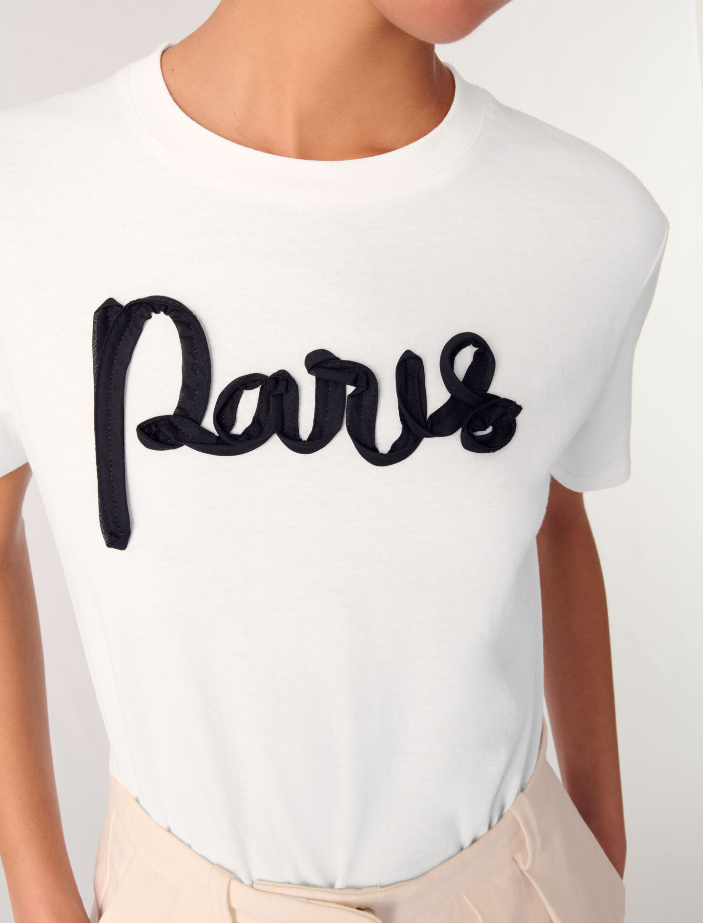Cotton T-shirt White for Women | Maje