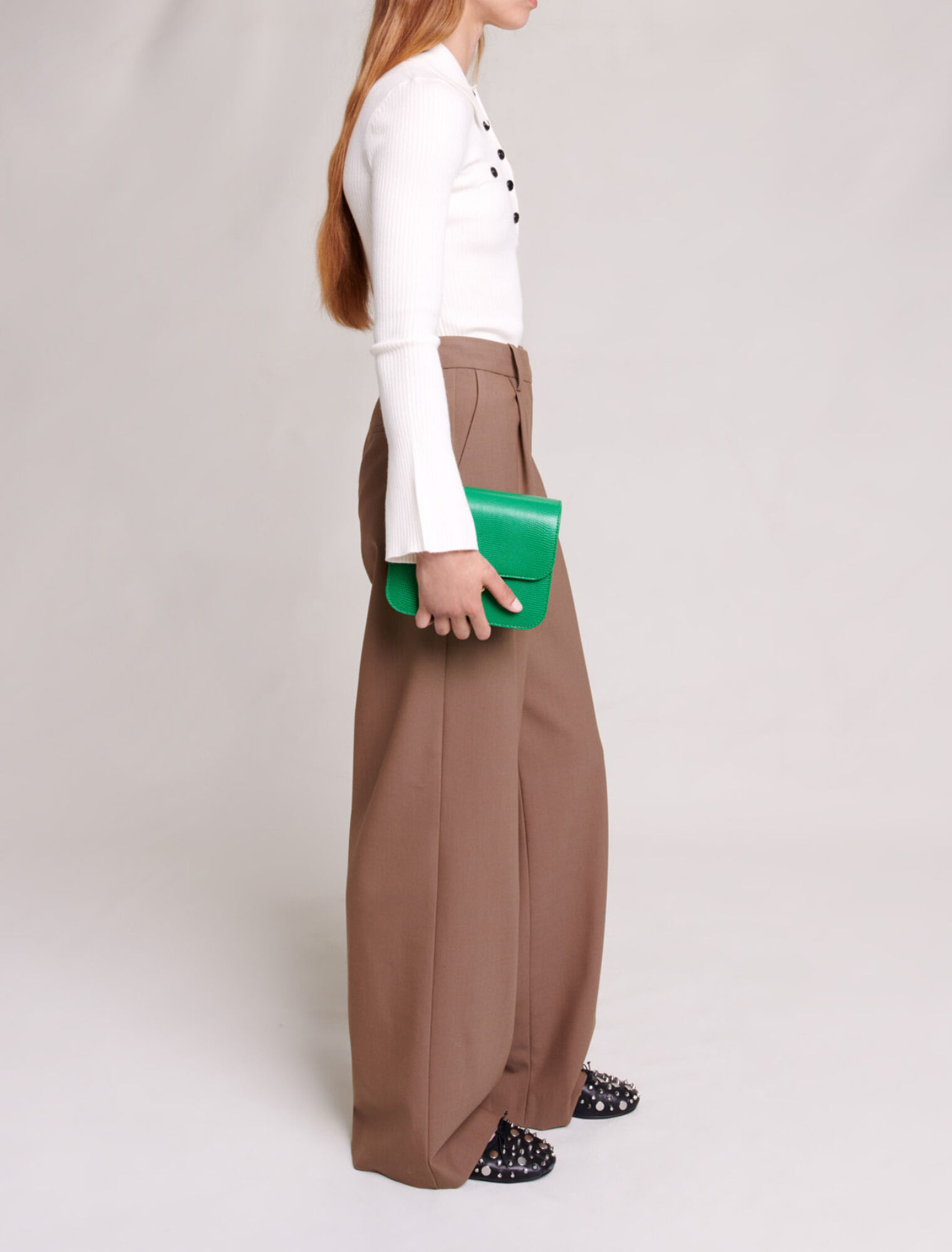Buttoned knit jumper