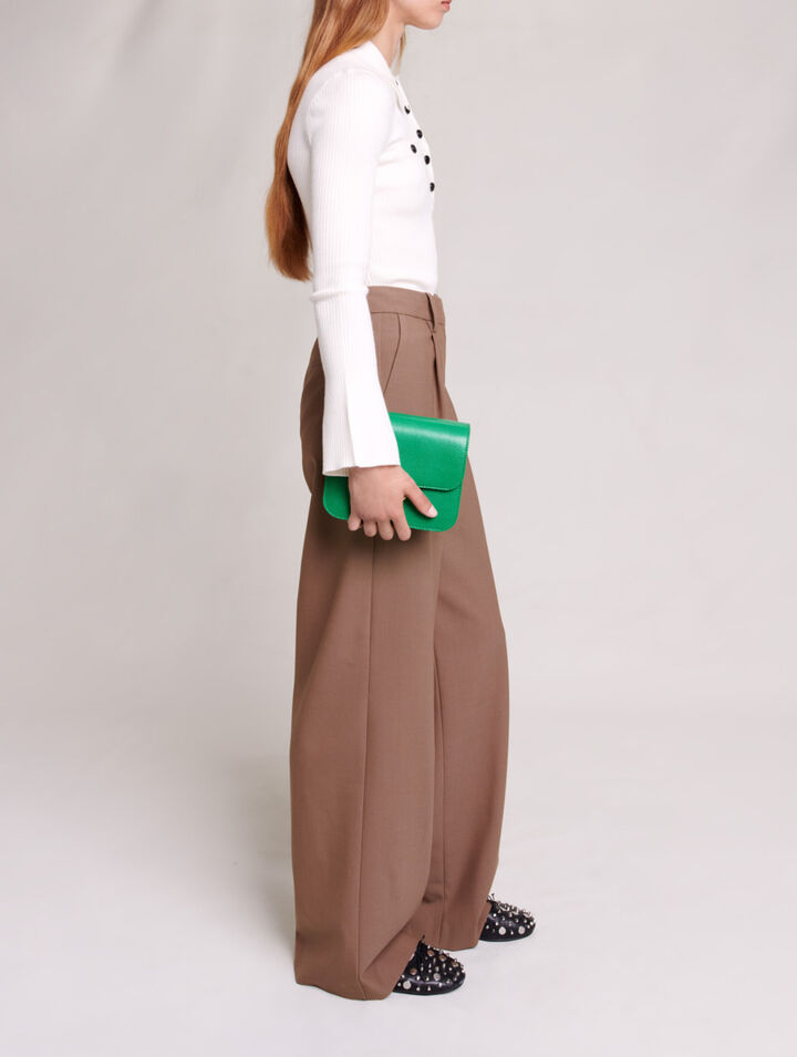 Buttoned knit jumper