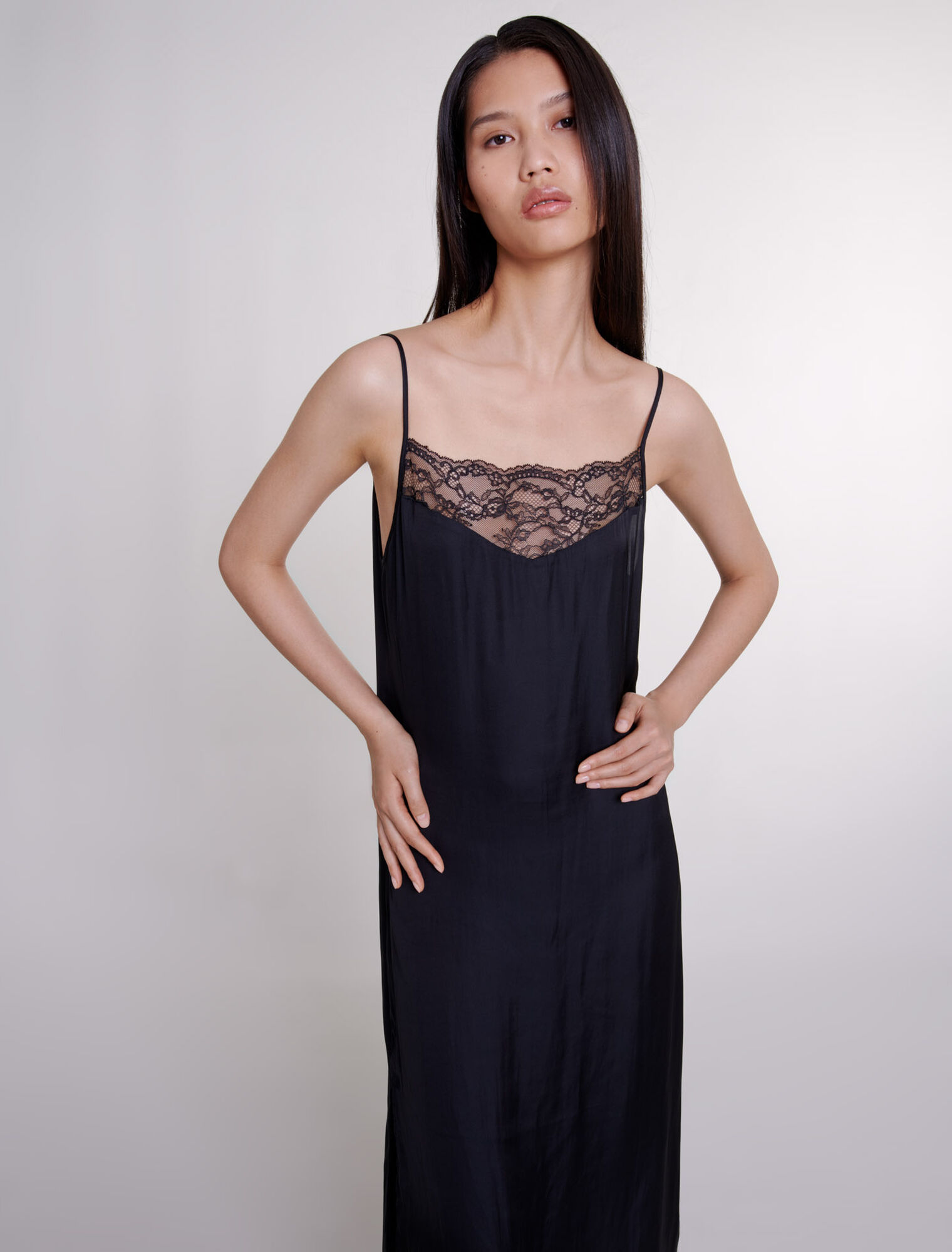 Satin-look maxi dress