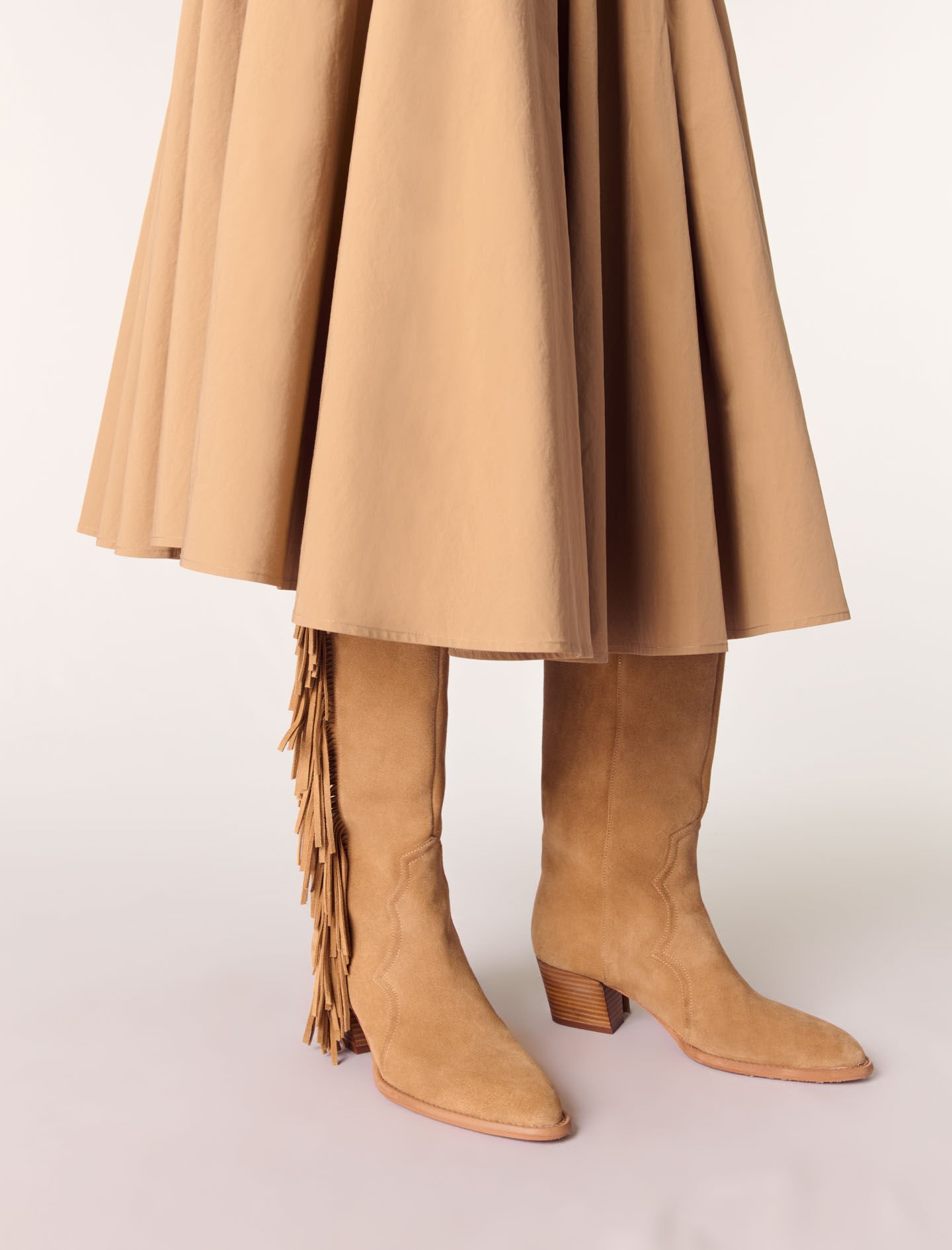 クラネ CLANE WIDE PLEATS LONG SKIRT （BEIGE） - ファッション