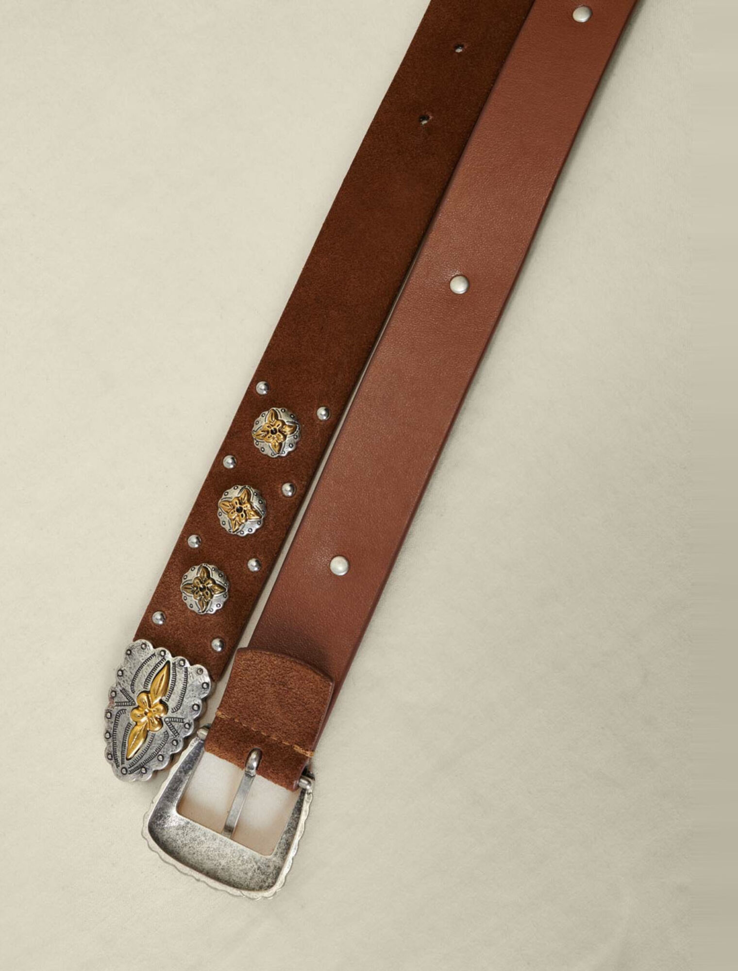 Suede Western belt