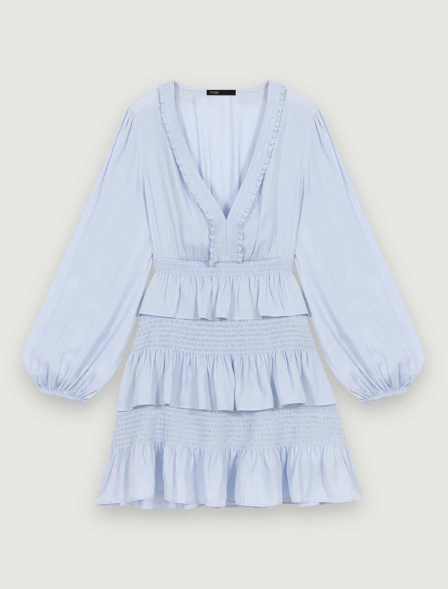 Blue ruffled dress