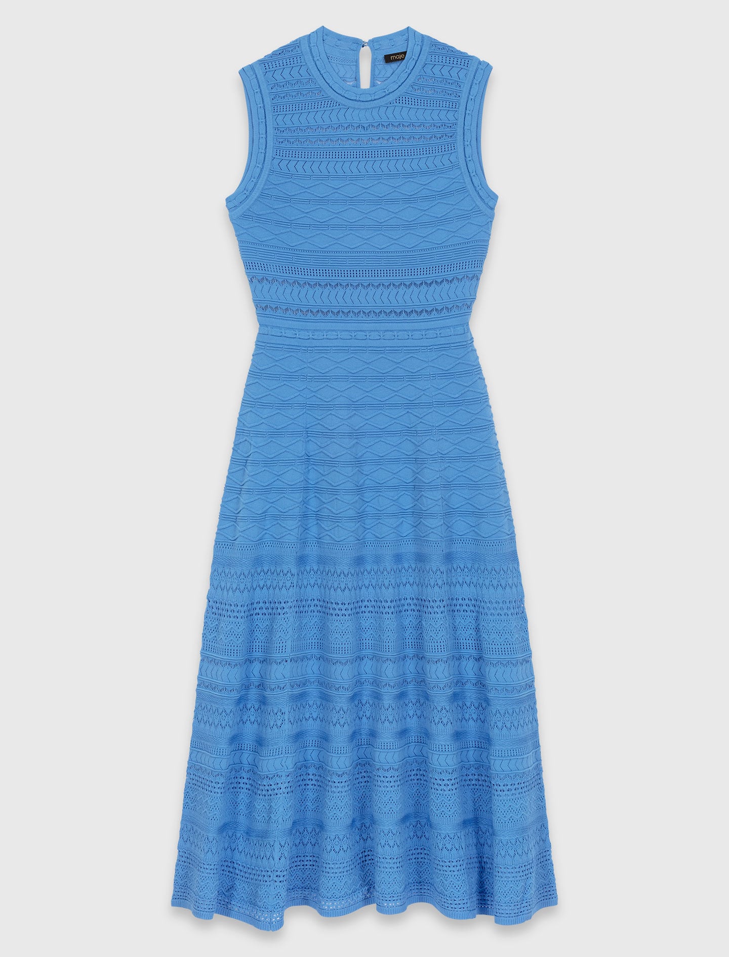 Pointelle knit maxi dress 6