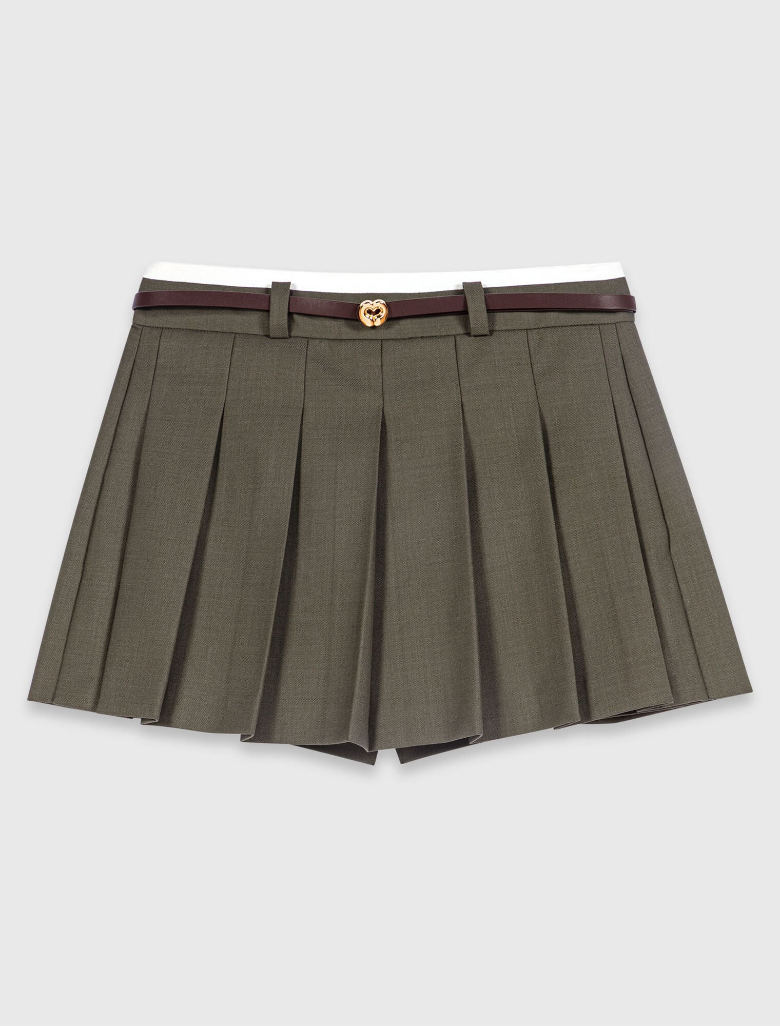 Pleated skirt-effect shorts