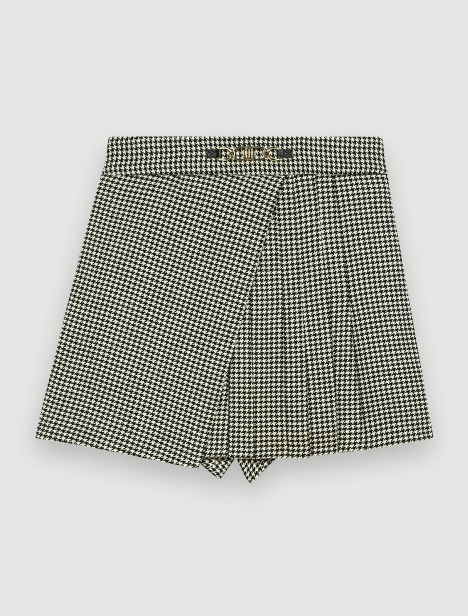 Trompe l'oeil houndstooth shorts