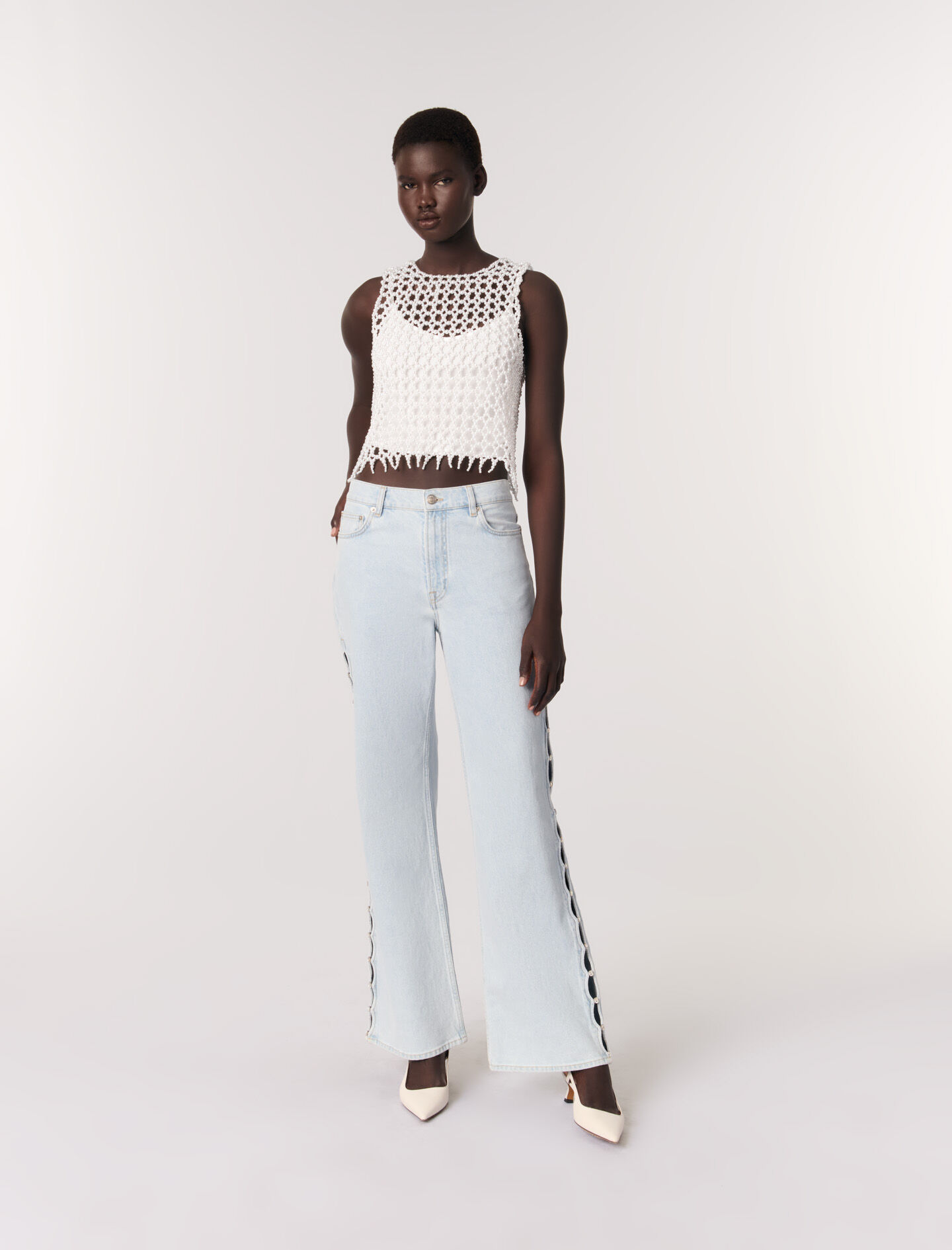Beaded top - Tops | Maje
