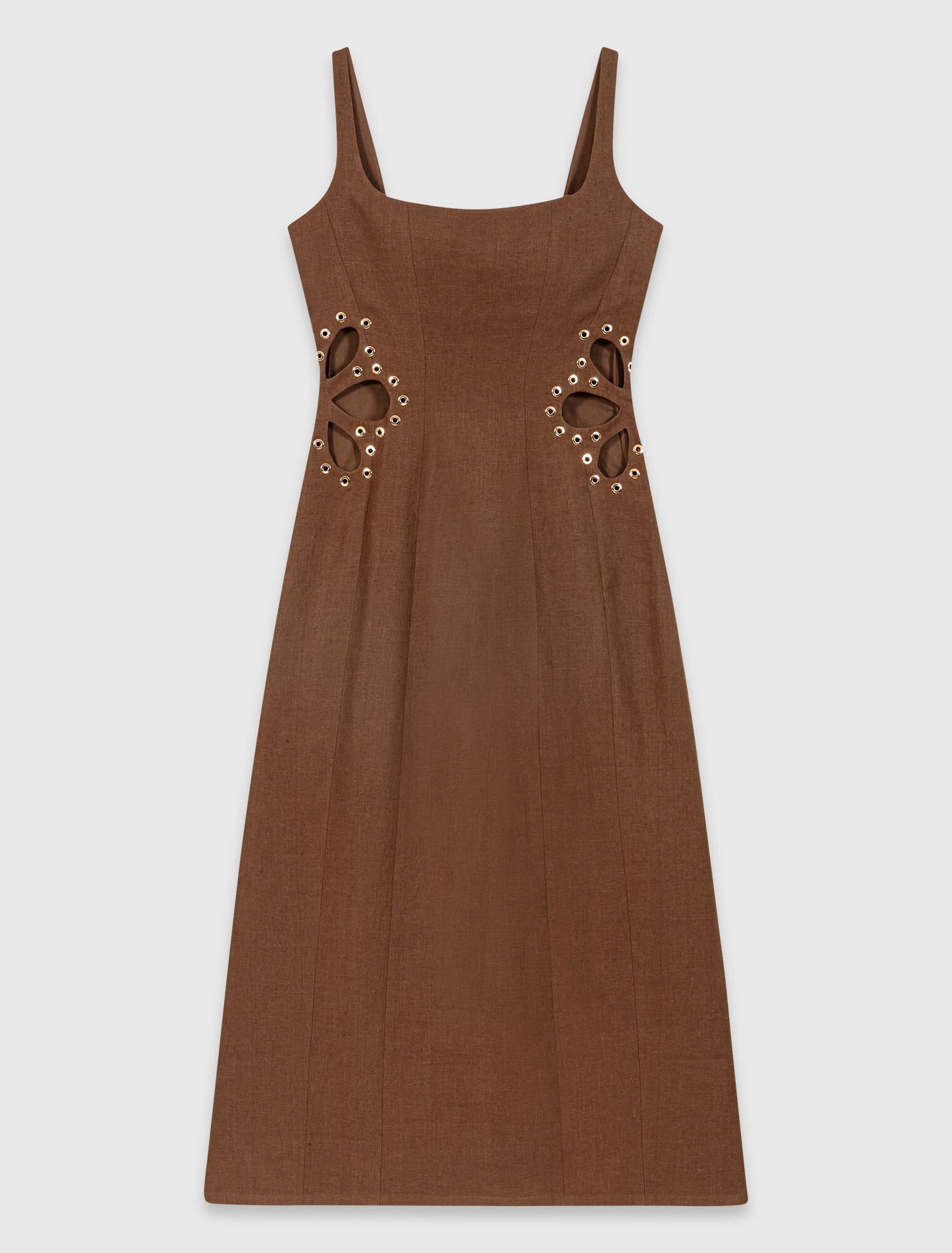 Linen blend maxi dress