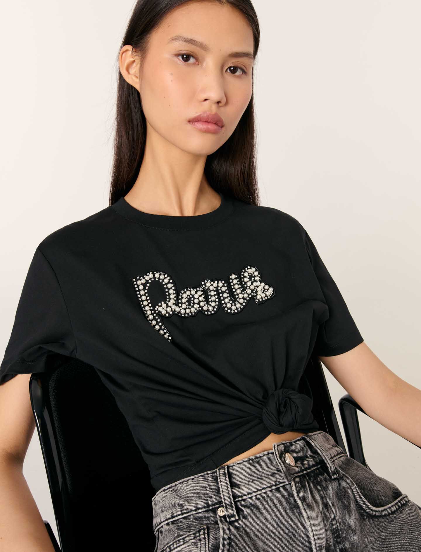 maje Paris Tシャツ Paris Milan T-shirt White For Women | Maje