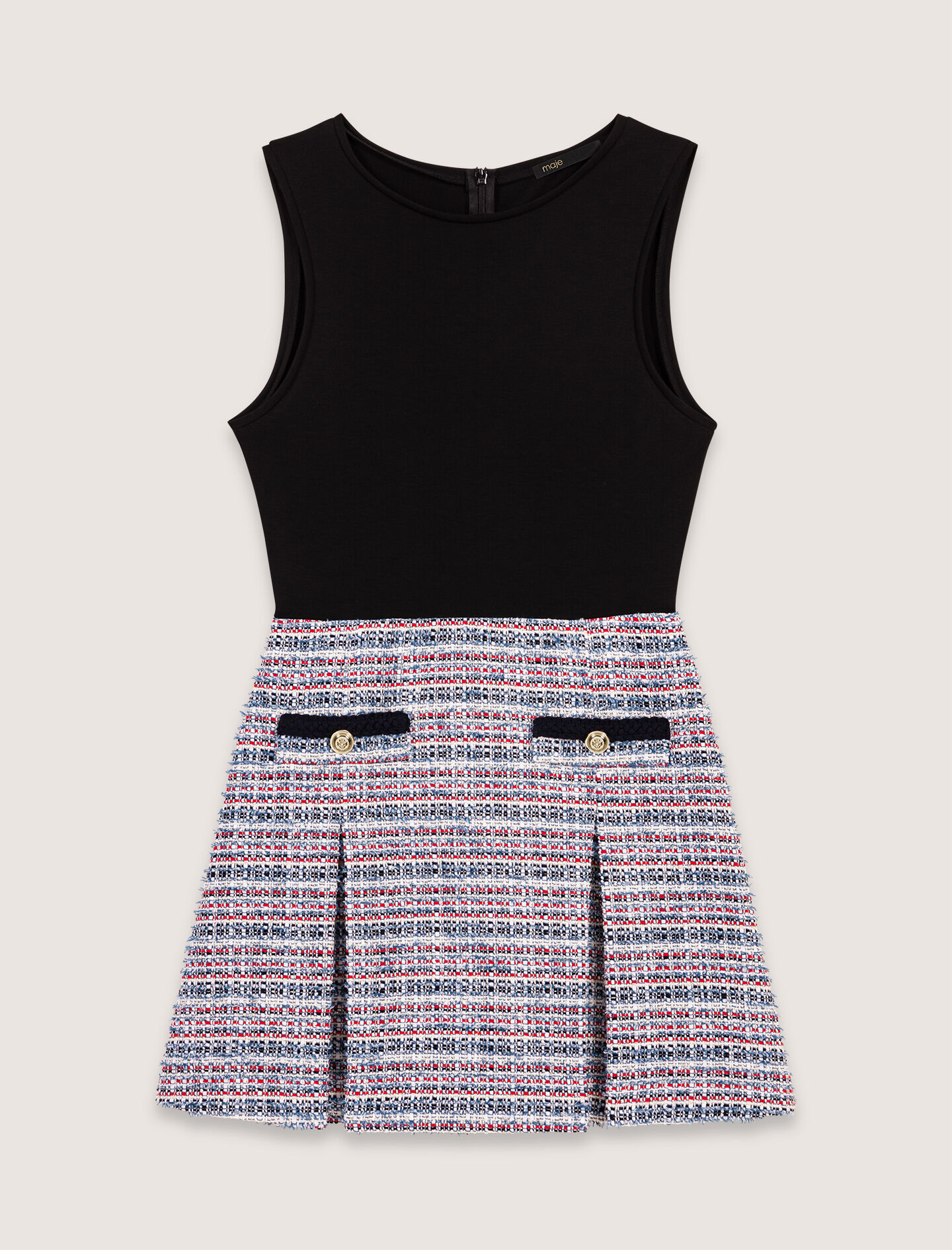 majeページ Sequin tweed short dress Blue for Women | Maje