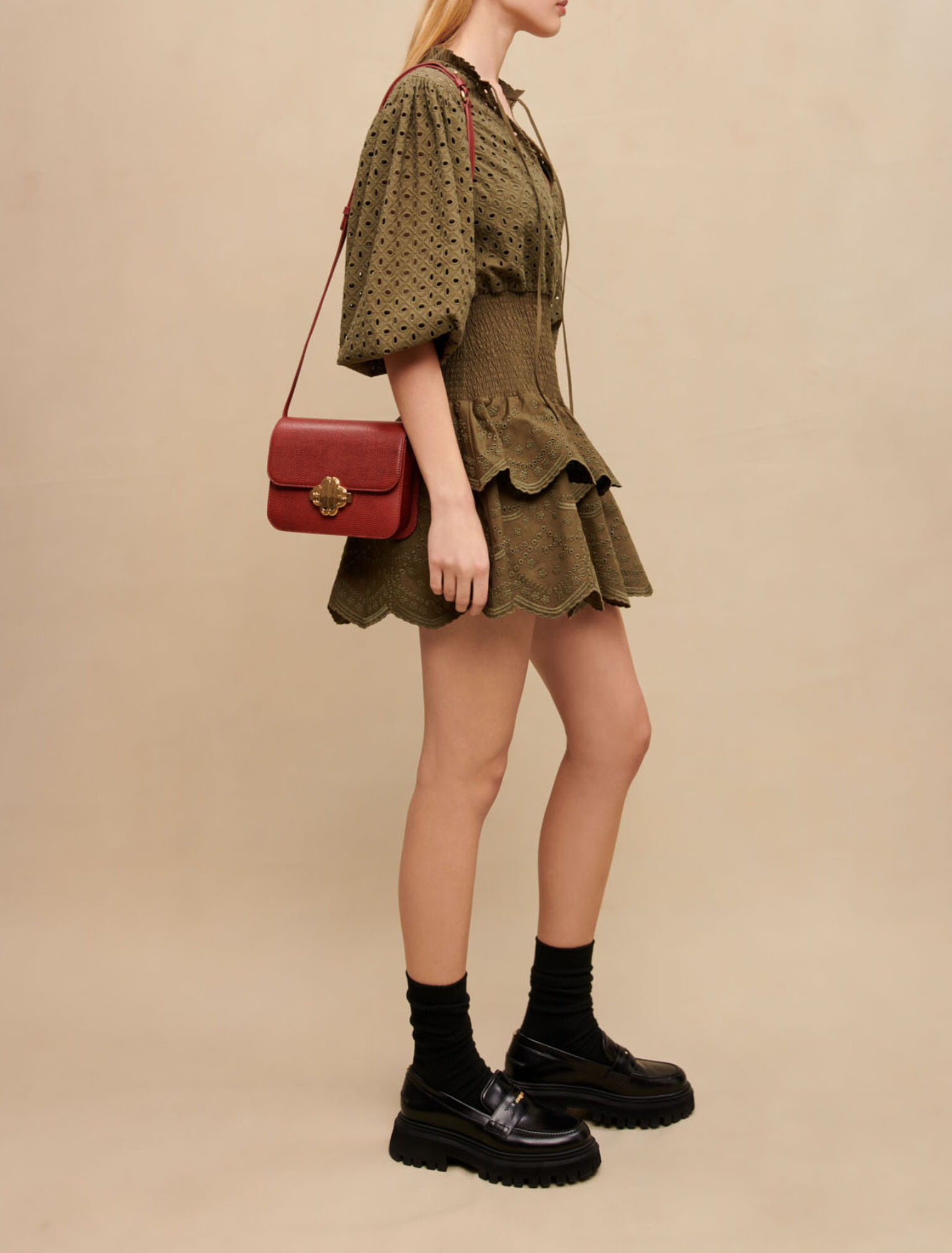Broderie anglaise mini dress