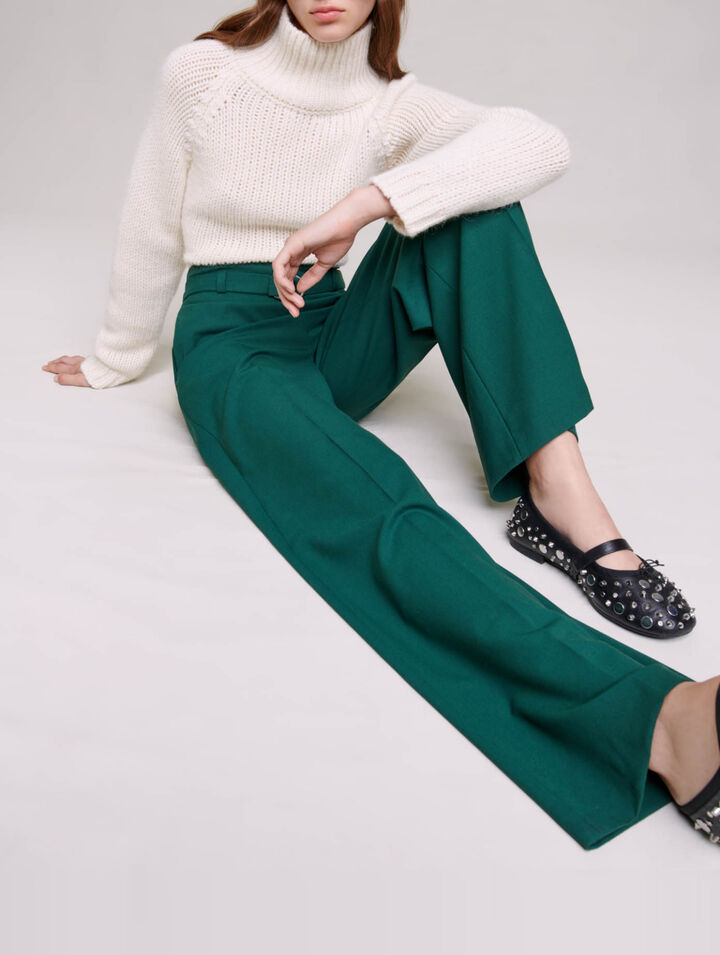 Wide-leg suit trousers