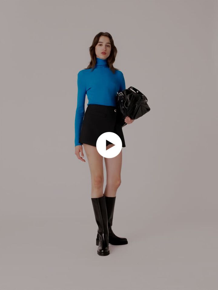 Layered-effect suit shorts