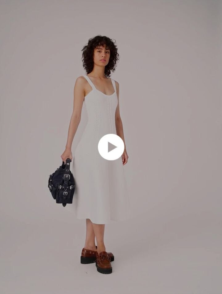 Long knit skater dress