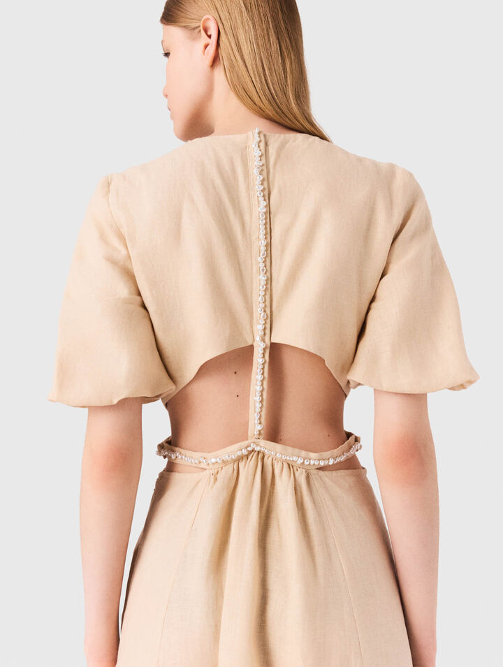 Linen maxi dress