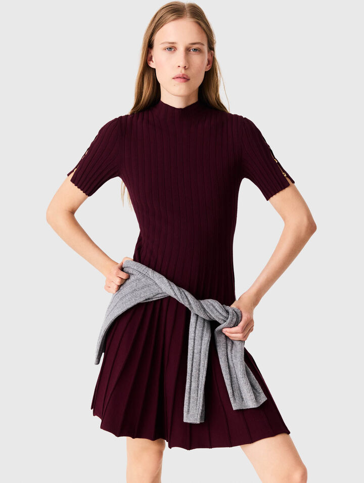 High-neck short skater dress