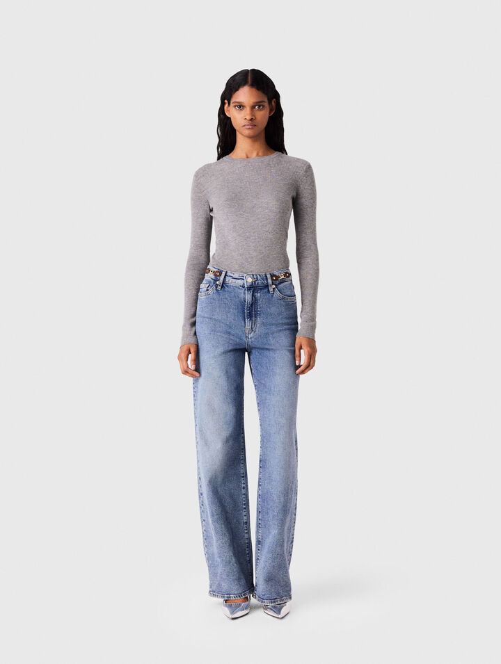 Second-skin round neck jumper