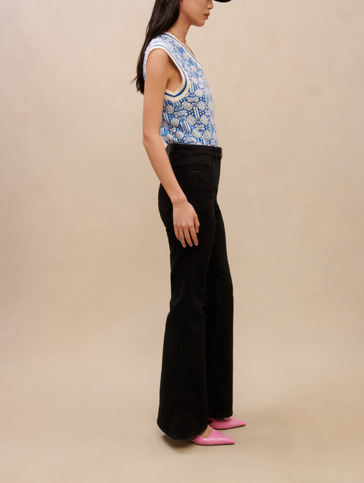 High-waisted trousers