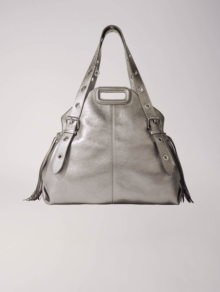 Metallic leather Miss M XL bag
