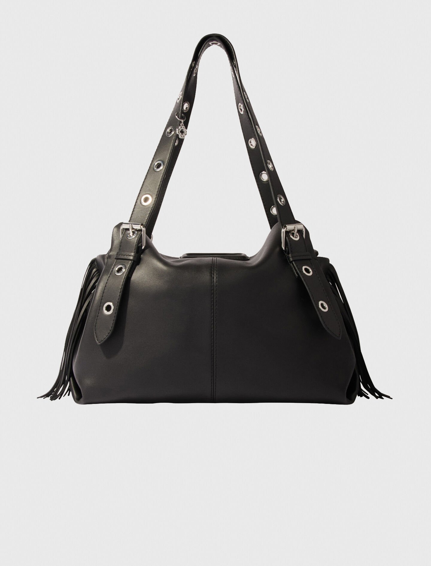 ショルダーバッグ・ポシェット MAJE Plain leather miss m xl bag Plain leather Miss M XL bag Black / Gray for Women | Maje