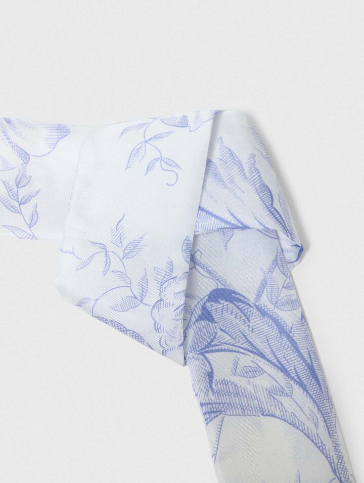 Floral print silk scarf