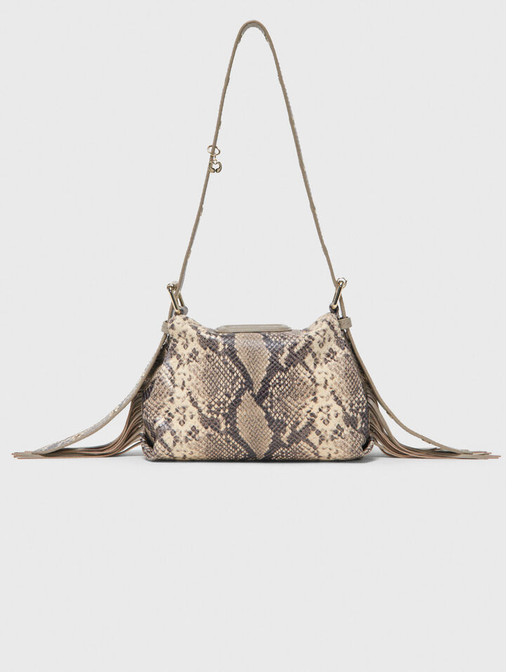 Python-embossed Miss M mini bag