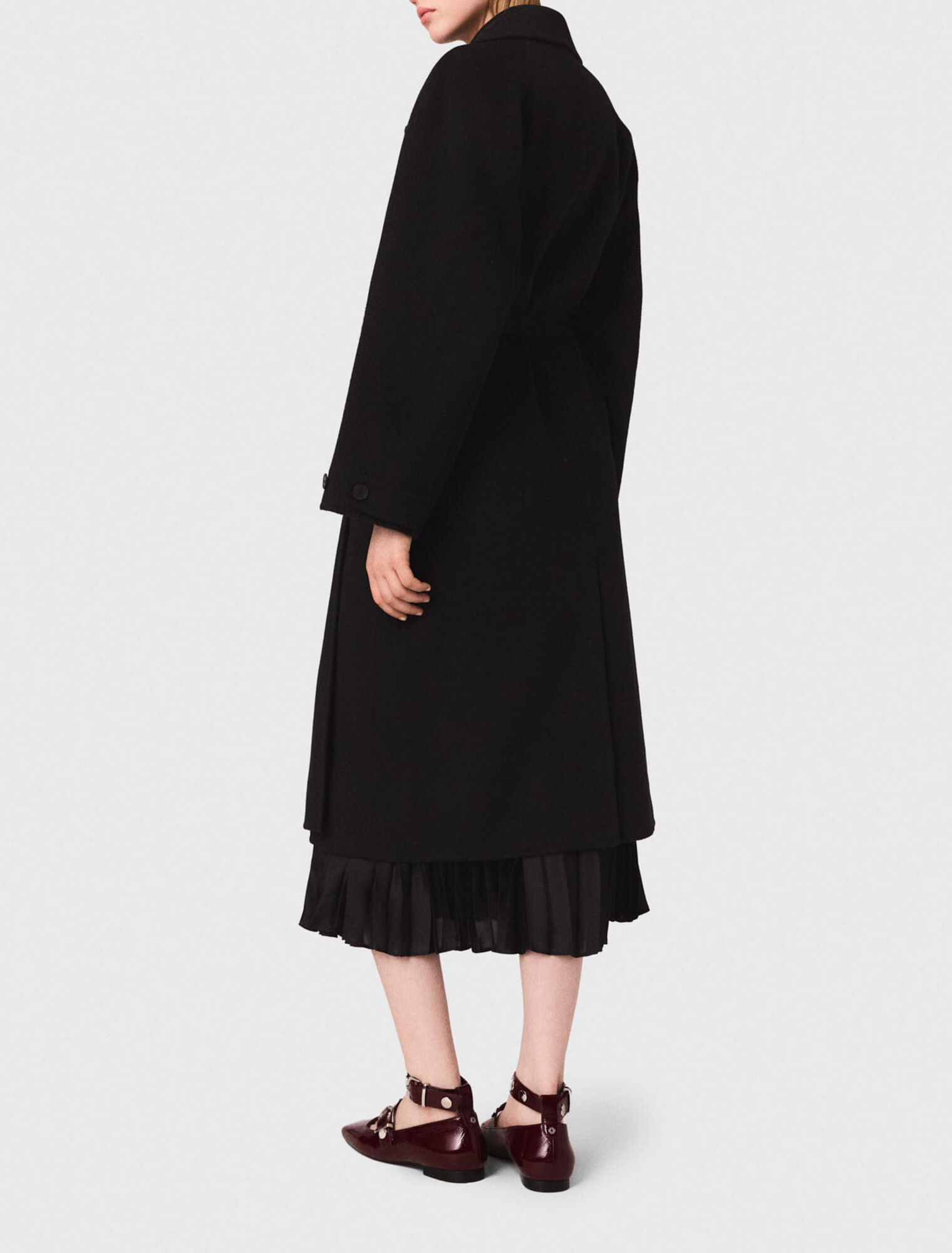 Double-faced mid-length coat