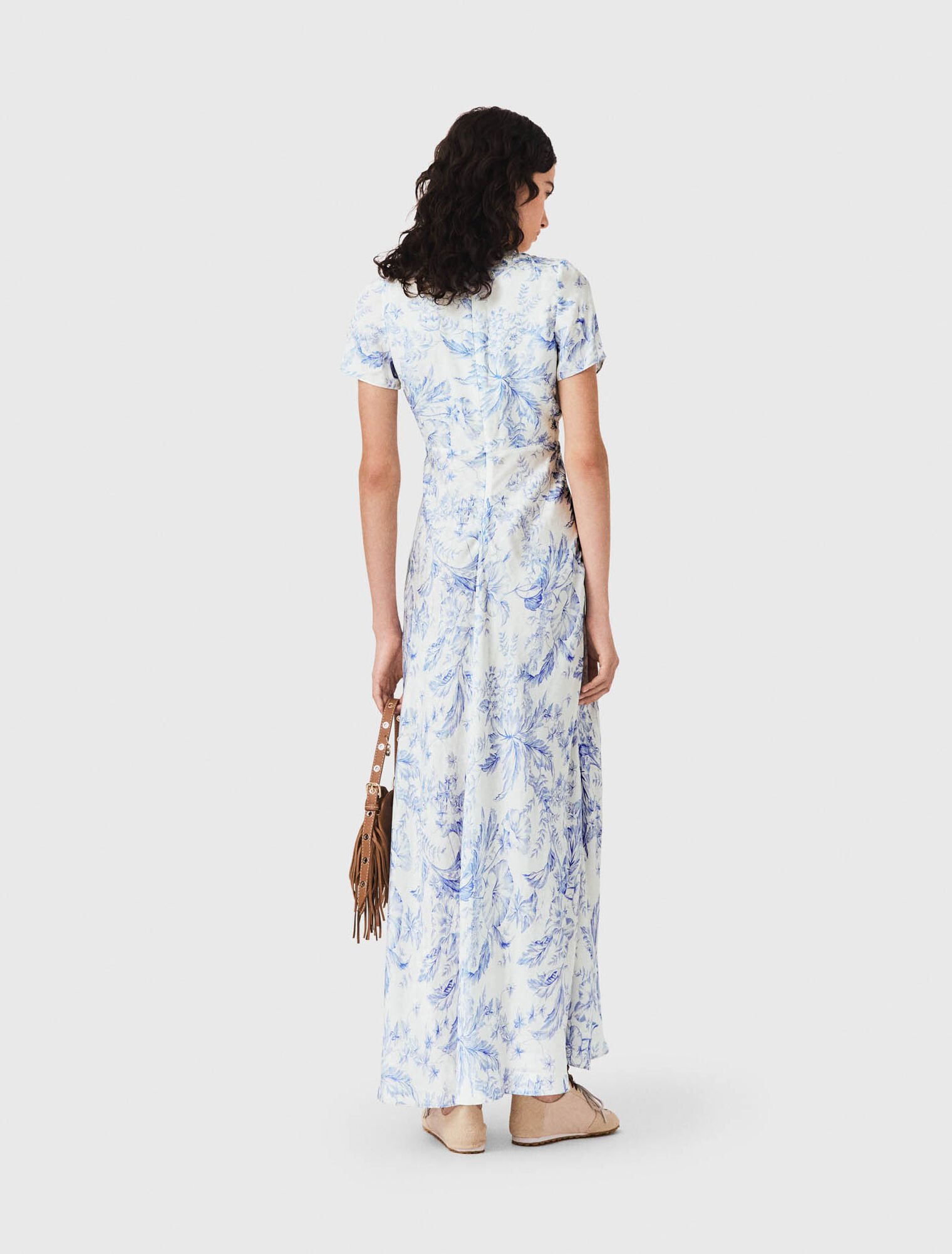 Flowing patterned maxi dress