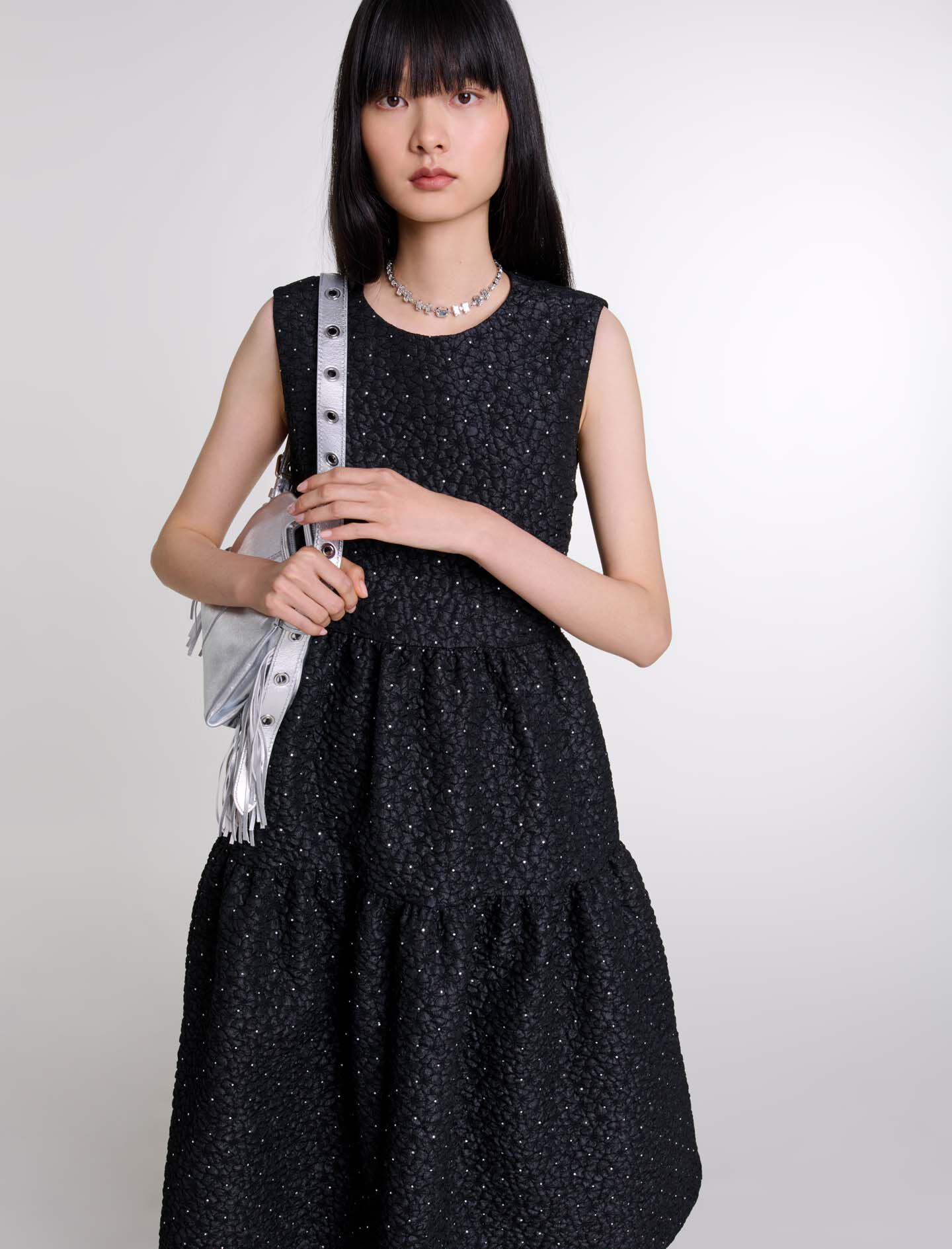 パーティを彩るご馳走や maxi Rhinestone dress Maje | dresses Maxi - トップス