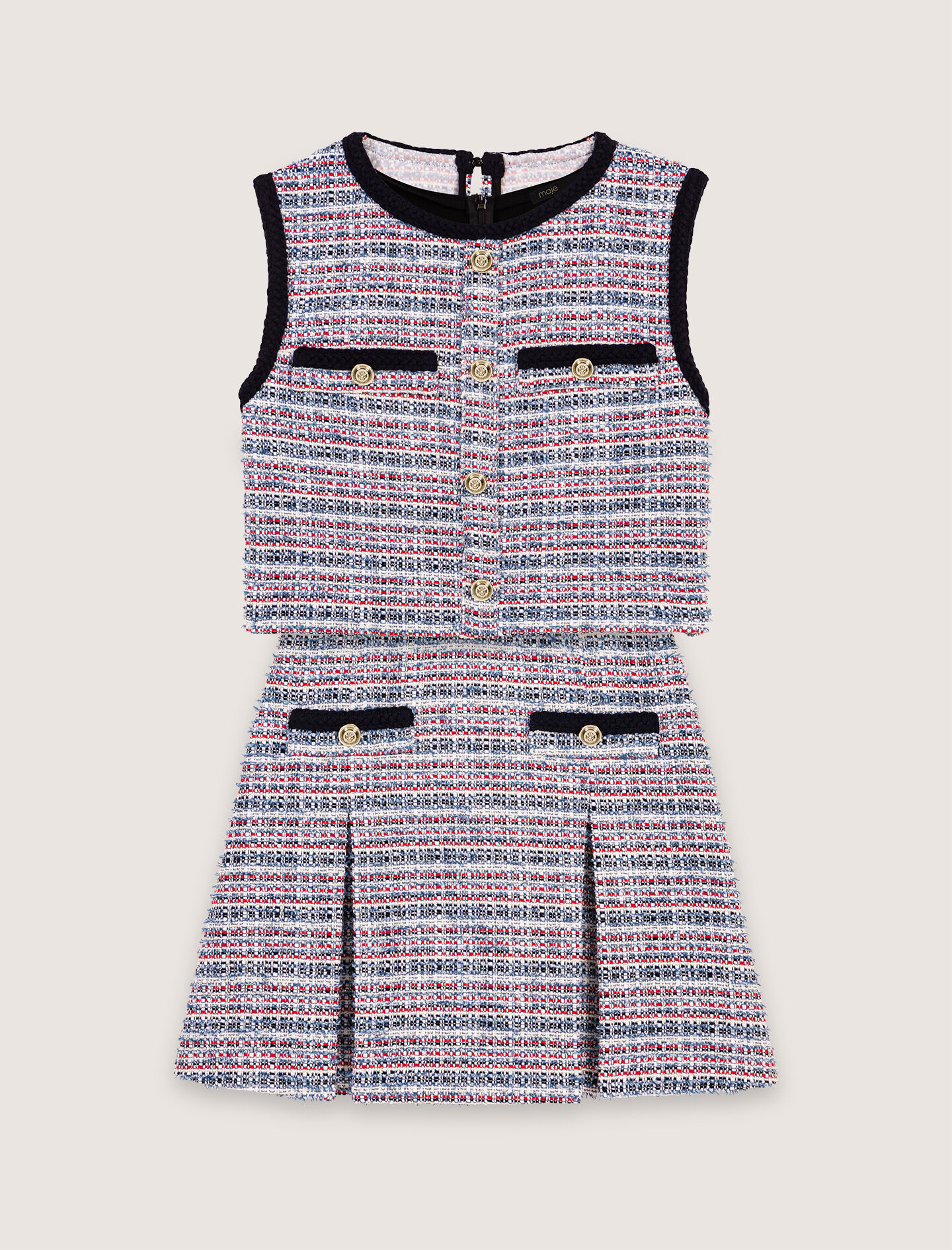 Tweed 2-in-1 short dress - Short dresses | Maje Tweed 2-in-1 short dress - Short dresses | Maje