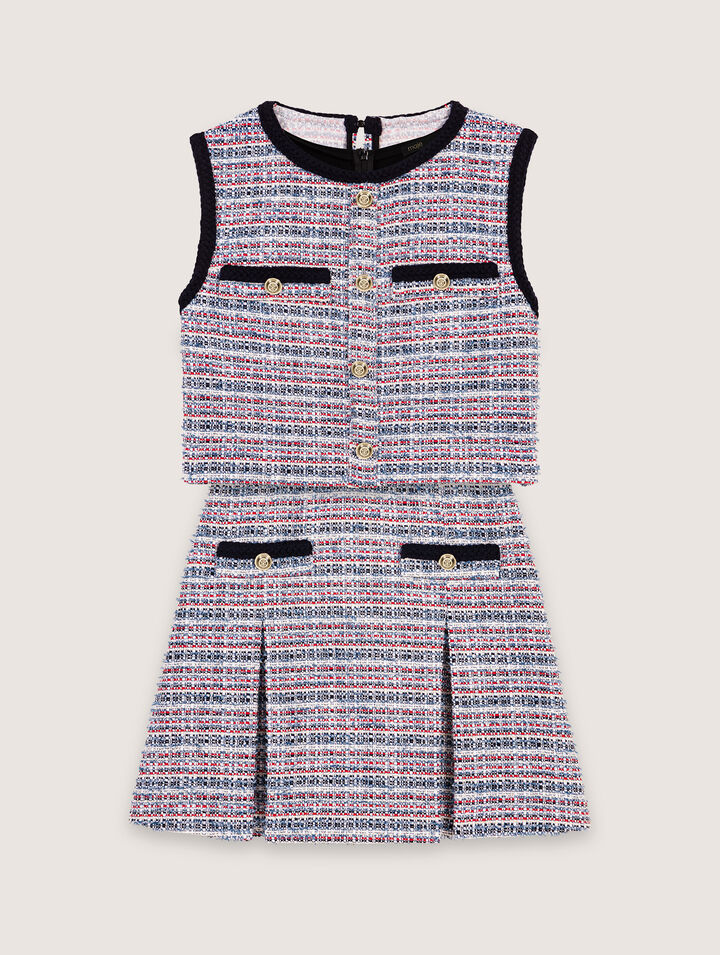 Tweed 2-in-1 short dress 