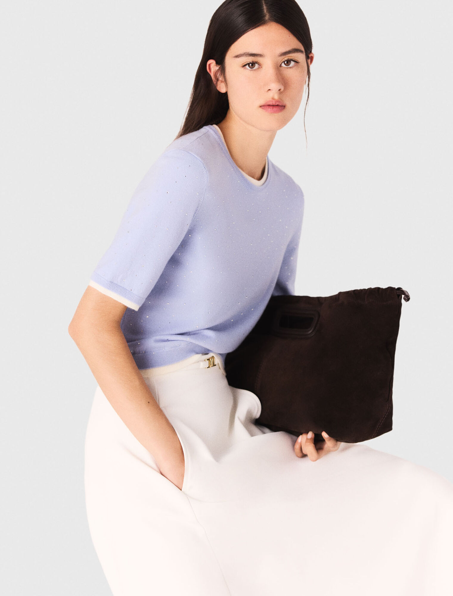 100% wool short-sleeve jumper
