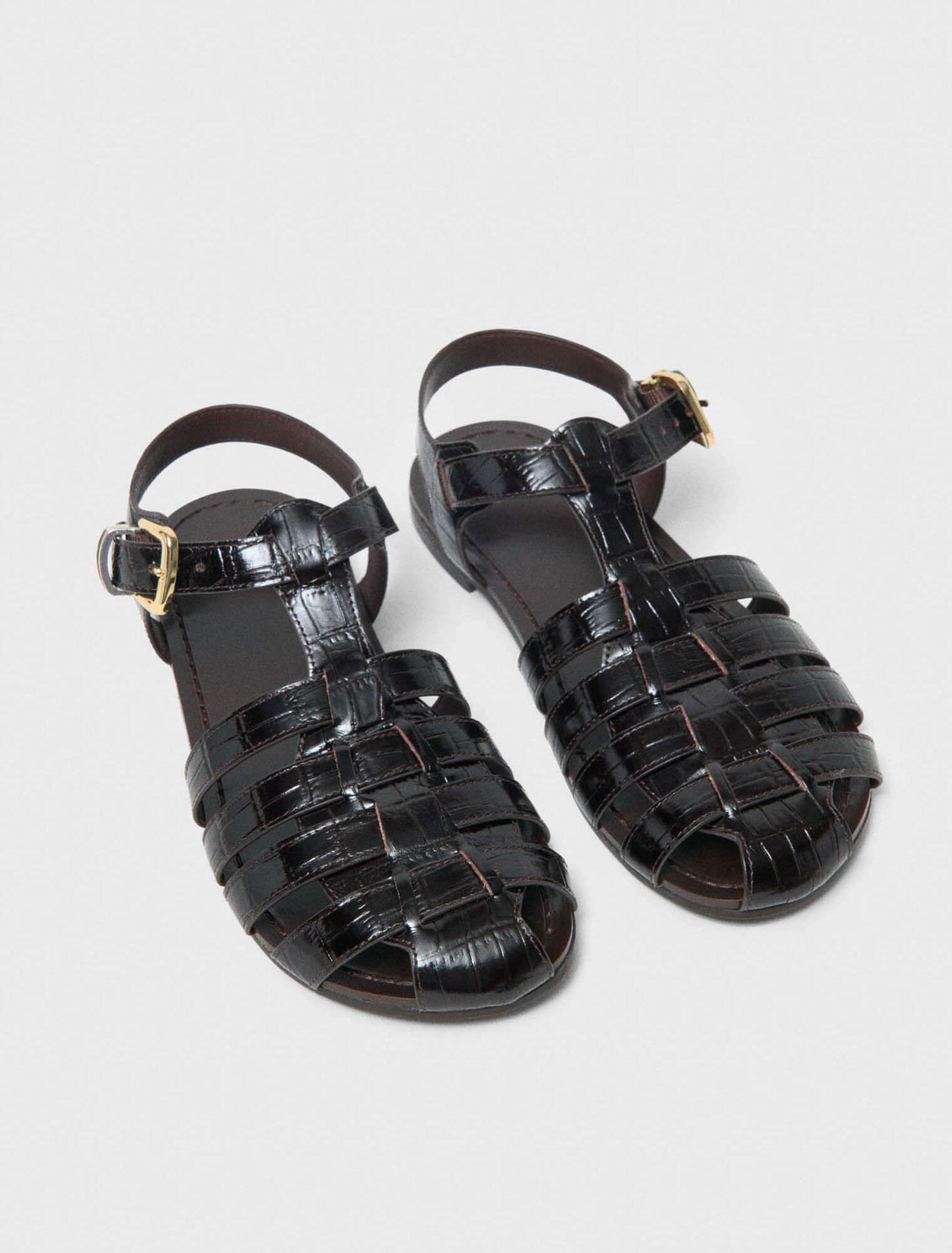 Multi-strap leather sandals