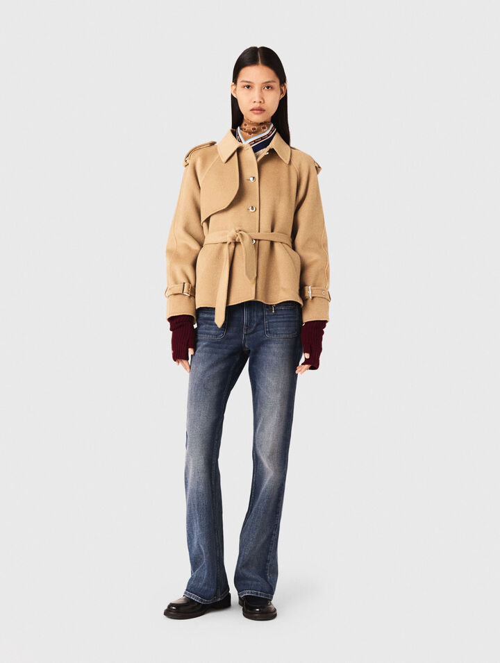 Short double-faced coat